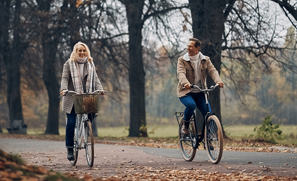 couple on a bike ride - finance advising