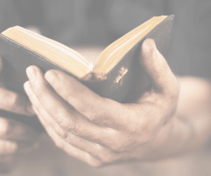 bible in hands